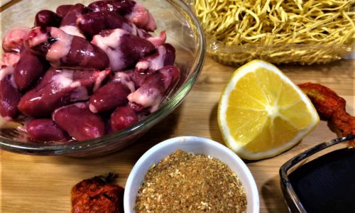 Рецепт приготовления куриных сердечек с приправой фахито